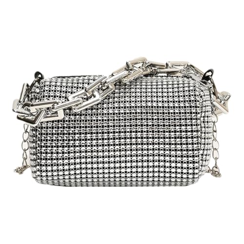Strasskupplung - Funkelnde Abendhandtasche Mit Kettenriemen, Geldbörse, Elegante Glänzende Cocktail -Tasche, Schickes Modeaccessoire | Frauen -Hochzeits -Bankett -Umhängetasche Formeller Eventstil von Vitsrisea