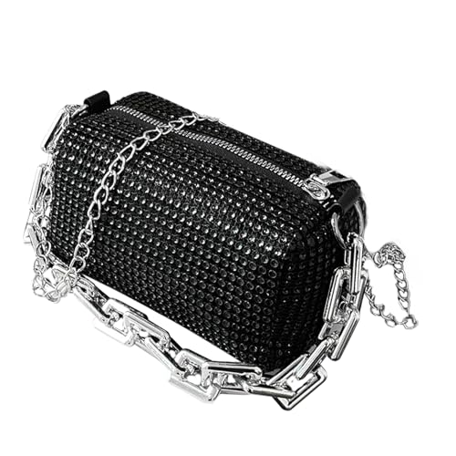 Strasskupplung - Glamourorische Glitzer -Geldbörse, Stilvolle Funkelnde Handtasche Mit Abnehmbarer Kette, Elegante Schicke Abendtasche, Modeaccessoire | Frauenparty Abschlussball Umhängetasche H von Vitsrisea