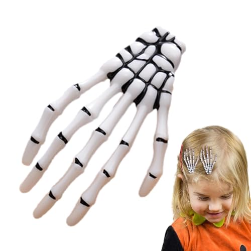 Vitsrisea Halloween Skelett Haarspange,Skelett Hand Haarspange | Halloween Haarspangen Skeletthand,Augapfel Mädchen Haarschmuck Mode Punk Rock Teufelskralle, für Party Frauen Mädchen von Vitsrisea
