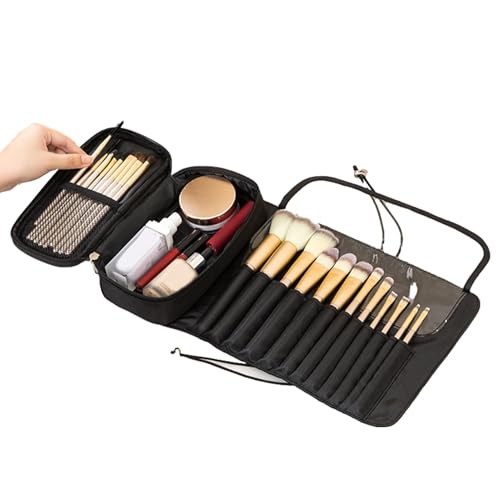 Vitsrisea Make-up-Pinselhalter | Kosmetik-Rolltaschen-Organizer,Make-up-Pinsel-Rolltasche, Beutelhalter, Kosmetikpinsel-Etui, Tragbar, Wasserdicht, 2-in-1-Pinseltasche Make-up-Pinsel Vitsrisea Make-up-Pinselhalter | Kosmetik-Rolltaschen-Organizer,Make-up-Pinsel-Rolltasche, Beutelhalter, Kosmetikpinsel-Etui, Tragbar, Wasserdicht, 2-in-1-Pinseltasche Make-up-Pinsel von Vitsrisea