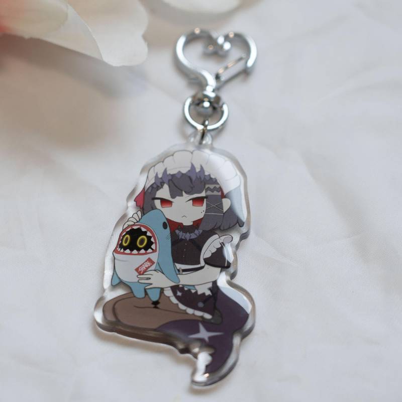 Ellen Joe Keychain - 76.2mm Zenless Zone Zero Acrylic Charm With Heart Clasp, Cute Gaming Accessory von VityaCrafts