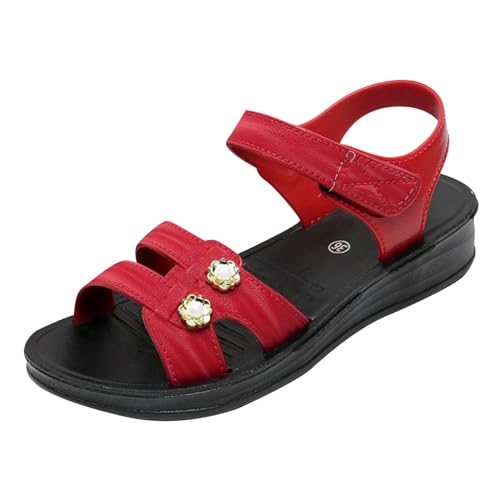 Bequeme Sandalen Damen Neue Vintage Römersandalen Lässige Sandaletten Mode Weiche Freizeitsandalen Orthopädische Für Hallux Valgus Bunion mit Weiche Fussbett Outdoor von Viunychn