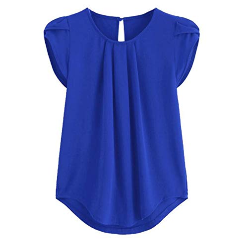 Bluse Damen Sommer Rundhals Kurzarm Grosse Grössen Blumen Drucken T-Shirts Bluse T Shirt Oberteile Lang Leinen T-Shirt Top Hemdbluse Mode Lose Casual Locker Strand Gym Sport Sommertops von Viunychn