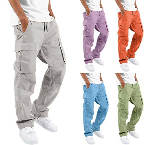 Cargohose Herren Hose Atmungsaktive Jogginghose Einfarbige Freizeithose Outdoorhose Ranger Hose Stretch Lang Outdoor Hosen Für Herren Bequeme Lange Hosen Mit Taschen Elastische Männer Sporthose @2 von Viunychn