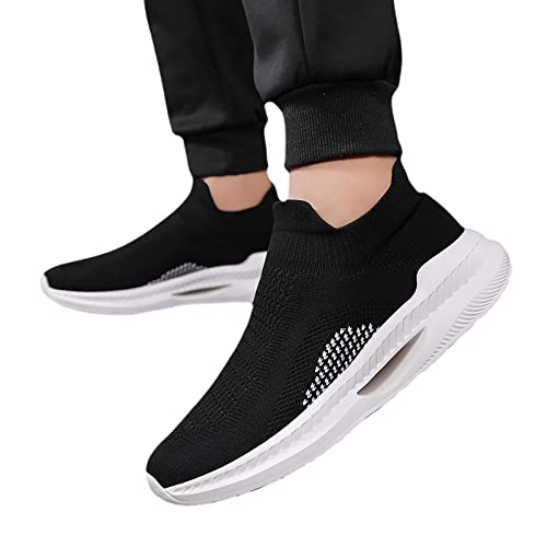 Damen Sneaker Schwarz Plattform Netz Elegante Schuhe Fußballschuhe Turnschuhe Leichtgewichts Atmungsaktiv Frauen Walkingschuhe Halbschuhe Cushion Wasserdicht Flach Für Trekking Walking Running von Viunychn