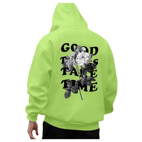 Essentials Hoodie Herren Oversize Mit Backprint Y2K Hoody Mit Kapuze Basic Pullover Vintage Print Hoodies Für Männer Anime Kapuzenpullover Schwarzer Coole Streetwear Drip Klamotten Oversized Pulli @1 von Viunychn