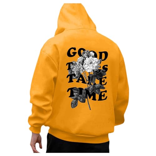 Essentials Hoodie Herren Oversize Mit Backprint Y2K Hoody Mit Kapuze Basic Pullover Vintage Print Hoodies Für Männer Anime Kapuzenpullover Schwarzer Coole Streetwear Drip Klamotten Oversized Pulli @1 von Viunychn