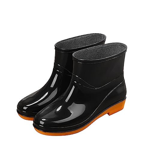 Gummistiefeletten Damen Schwarz - Regenstiefel Weit Unisex Protective Stiefel Rutschfest Erwachsene Leicht Weitschaft Schuhe Leichte Atmungsaktiv Sohle Safety Gummistiefel Gummischuhe Chelsea-Stiefel Gummistiefeletten Damen Schwarz - Regenstiefel Weit Unisex Protective Stiefel Rutschfest Erwachsene Leicht Weitschaft Schuhe Leichte Atmungsaktiv Sohle Safety Gummistiefel Gummischuhe Chelsea-Stiefel von Viunychn