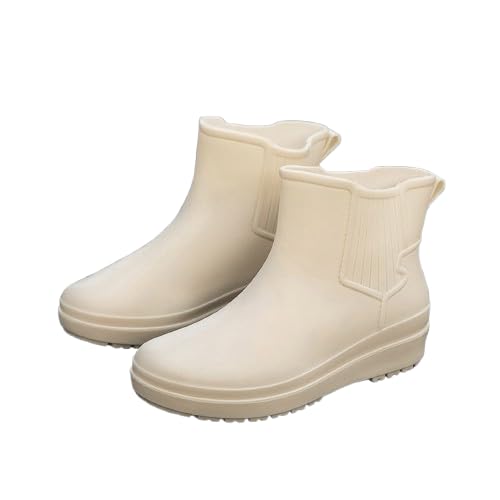 Gummistiefeletten Damen Schwarz - Regenstiefel Weit Unisex Protective Stiefel Rutschfest Erwachsene Leicht Weitschaft Schuhe Leichte Atmungsaktiv Sohle Safety Gummistiefel Gummischuhe Chelsea-Stiefel Gummistiefeletten Damen Schwarz - Regenstiefel Weit Unisex Protective Stiefel Rutschfest Erwachsene Leicht Weitschaft Schuhe Leichte Atmungsaktiv Sohle Safety Gummistiefel Gummischuhe Chelsea-Stiefel von Viunychn