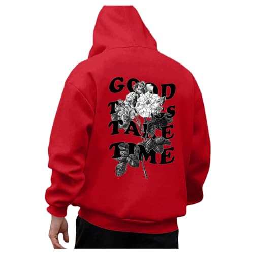 Herren Hoodie Mit Backprint, Oversize Y2K Essentials Hoody Mit Kapuze Print Anime Kapuzenpullover Schwarzer Basic Vintage Hoodies Für Männer Pullover Gym Oversized Coole Streetwear Pulli Y2K Men @1 von Viunychn