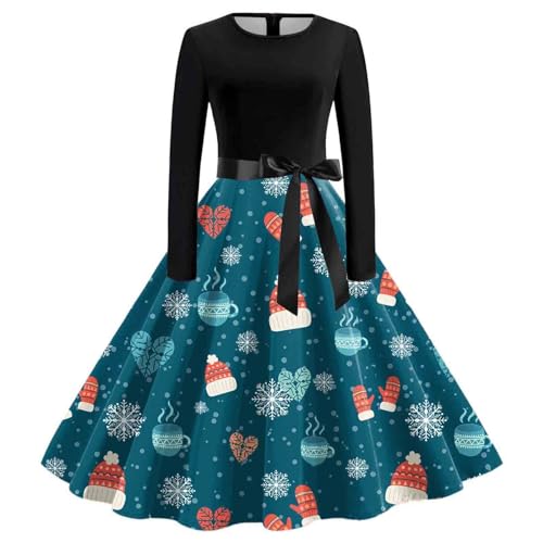 Kleid Weihnachten Damen Grün: Weihnachtskkeidung Damen Weihnachtskleid Weihnachtspullover Weihnachtskleider Christmas Dress Women @2 von Viunychn