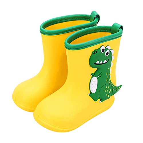 Regenschuhe Kinder Baby Gefütterte Gummistiefel Mädchen Gummistiefel Jungen Gelb 23 Regenstiefel Kinder Gummistiefel Kinder Leicht Gefüttert Rain Boots Kids Geschenk Boot Für Kinder Watt Schuhe von Viunychn