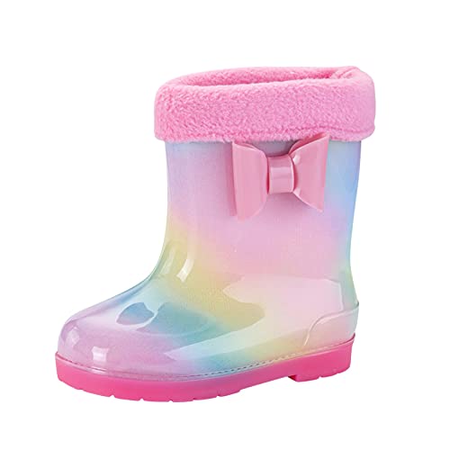 Regenstiefel Kinder Rain Boots Kids Geschenk Boot Für Kinder Watt Schuhe Gummistiefel Jungen Gelb 23 Gefütterte Gummistiefel Mädchen Gummistiefel Kinder Leicht Gefüttert Regenschuhe Kinder Baby von Viunychn