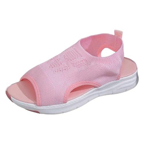 Sommerschuhe Damen Unterstützung Leichte Orthopädische Sandalen Pantoletten Mesh Bequeme Sommerschuhe Sommer Sandalen mit Fasciitis-Sohlen mit Weiche Fussbett Outdoor von Viunychn