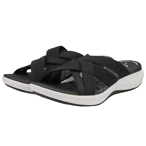 Viunychn Schuhe Damen Rutschfeste Leichte Orthopädische Schuhe Damenschuhe Fußgewölbes Weiche Sport Sandalen Wassersandalen Fußbett Weite H für breite Füße von Viunychn