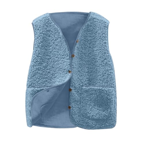 Viunychn ärmellose Weste Damen leicht lang Strick Teddy Herbst, Weste Damen Ärmellose Fleeceweste Teddy Fleece Plüschweste Herbst Winter Übergangsjacke Blau M Viunychn ärmellose Weste Damen leicht lang Strick Teddy Herbst, Weste Damen Ärmellose Fleeceweste Teddy Fleece Plüschweste Herbst Winter Übergangsjacke Blau M von Viunychn