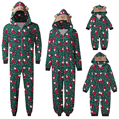 Weihnachten Pyjama Familie Set Passender Schlafanzug Weihnachtspyjama Damen Herren Jumpsuit Kinder Outfit Baby Overall Strampler Rotes Kariertes Nachtwäsche Hausanzug Winter Schlafanzüge @1 von Viunychn