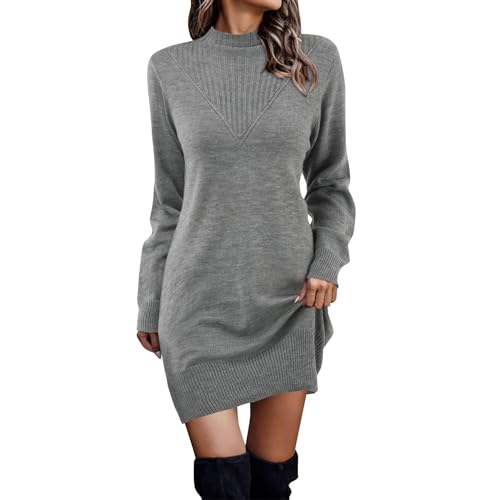 Winterkleid Damen Herbst Elegant Winter Strickkleid Herbstkleid Pulloverkleid Moderne Figurbetontes Midi Winterkleider Winterkleidung Hochzeitsgast Schöne Weihnachten Knitted Skims Dress 1 von Viunychn