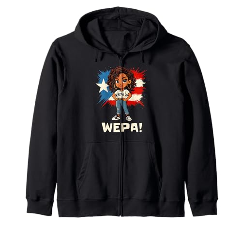 Wepa Girl Puertoricanisches Fest Boricua Pride Culture Kapuzenjacke Wepa Girl Puertoricanisches Fest Boricua Pride Culture Kapuzenjacke von Viva Boricua Apparel