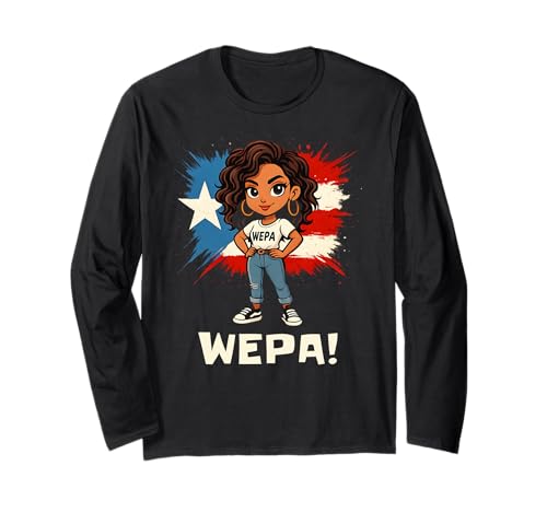 Wepa Girl Puertoricanisches Fest Boricua Pride Culture Langarmshirt Wepa Girl Puertoricanisches Fest Boricua Pride Culture Langarmshirt von Viva Boricua Apparel