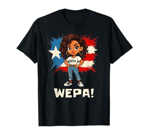 Wepa Girl Puertoricanisches Fest Boricua Pride Culture T-Shirt Wepa Girl Puertoricanisches Fest Boricua Pride Culture T-Shirt von Viva Boricua Apparel