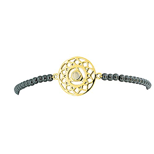 Viva Diva Armband Chakra, Silber vergoldet, Mondstein, Hämatit-Kette 16cm + 2cm Verlängerung Viva Diva Armband Chakra, Silber vergoldet, Mondstein, Hämatit-Kette 16cm + 2cm Verlängerung von Viva Diva