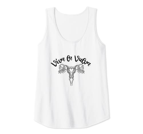 Damen Viva La Vulva – Minimalistische Frau Up Vulva Tank Top von Viva La Vulva