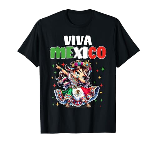 Viva Mexiko Flagge Mexikanischer Stolz Unabhängigkeit Dabbing Girl Kid T-Shirt Viva Mexiko Flagge Mexikanischer Stolz Unabhängigkeit Dabbing Girl Kid T-Shirt von Viva Mexico Pride Proud Mexican Flag
