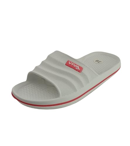Viva Shoes Badeschuh - Wellness - Pool - Dusch und Strandschuhe Slides Damen: Größe: 39 | Farbe: Weiß von Viva Shoes