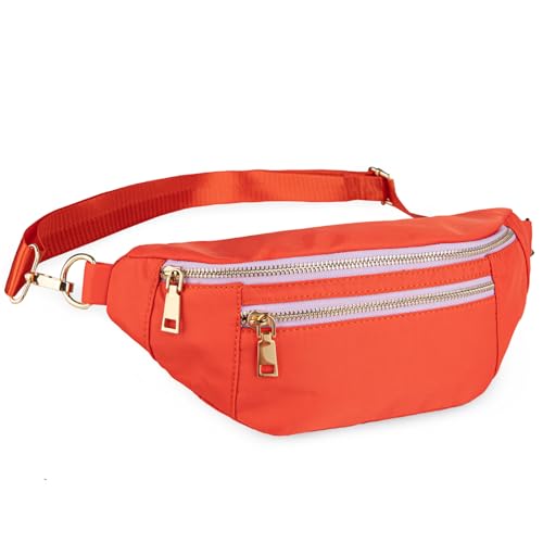 Viva Terry Nylon-Hüfttasche für Damen und Herren, Crossbody-Bauchtasche, Gürteltasche, Bauchtasche, Brusttasche mit verstellbarem Riemen, vielseitig verwendbar, lässige Freihände-Schultertasche für von Viva Terry