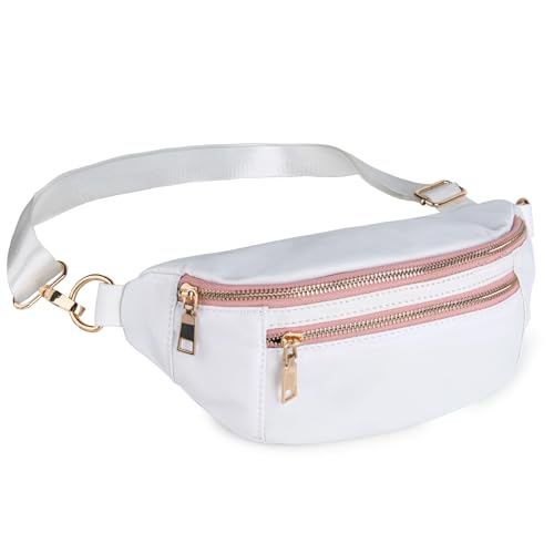 Viva Terry Nylon-Hüfttasche für Damen und Herren, Crossbody-Bauchtasche, Gürteltasche, Bauchtasche, Brusttasche mit verstellbarem Riemen, vielseitig verwendbar, lässige Freihände-Schultertasche für von Viva Terry