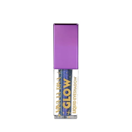 Viva la Diva Glow Liquid Eyeshadow – Farbe N2 Blau – Flüssiger Lidschatten mit glänzendem Finish und Metallic-Effekt für einen atemberaubenden Look von Viva la Diva