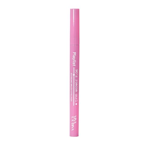 Viva la Diva Playlist Xtreme Brush Eyeliner – Farbe N3 90s Romcom Girl – Eyeliner mit hochpräziser Bürste für eine intensive und dauerhafte Linie von Viva la Diva