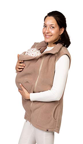 Viva la Mama - 3in1 Trageweste aus Fleece Zusatzweste für Tragejacken - RERIK - beige - XS von Viva la Mama