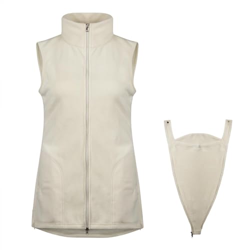 Viva la Mama - 4in1 Fleeceweste Rückentragen Zusatzweste für Tragejacken - RERIK Plus - elfenbein - S von Viva la Mama