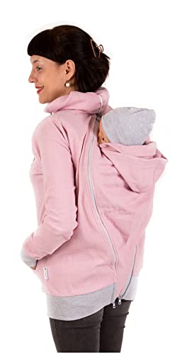 Viva la Mama - 4in1 Rückentragejacke Jacke für Babytragen vorn Umstandsjacke Sommer - CLEO Plus - rosa - XS von Viva la Mama