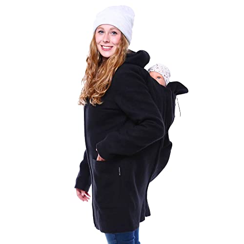 Viva la Mama - 4in1 Winter Tragemantel warmer Umstandsmantel - VALENTIN Plus - schwarz - L von Viva la Mama