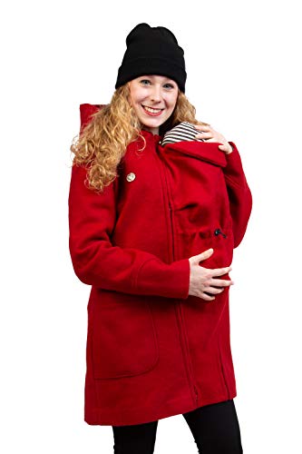 Viva la Mama - Jacke für Babytragen - Umstandsjacke warm - Mantel für Schwangere - VALENTIN Plus - rot - L von Viva la Mama