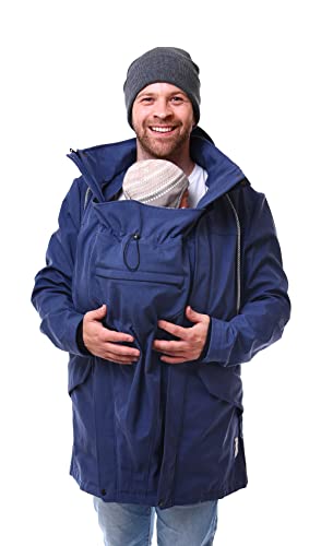 Viva la Mama - Männer Tragejacke für Rückentragen Vorntragen Papa Tragemantel - PROTECTIS - jeans - S von Viva la Mama