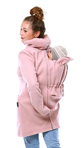 Viva la Mama - Rückentragejacke Tragejacke für Tragen hinten und vorn Tragemantel Baby VALENTIN PLUS - rosa - XXL von Viva la Mama