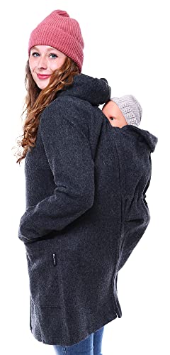 Viva la Mama - Rückentragemantel Tragejacke für Rückentragen Babytragen VALENTIN Plus - anthrazit- XS von Viva la Mama