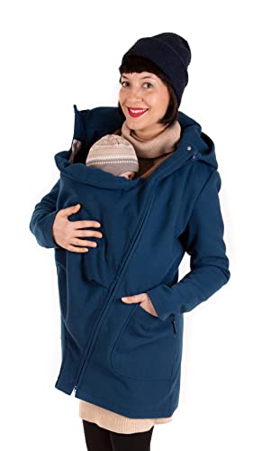 Viva la Mama - warmer Tragemantel Umstandsmantel Jacke mit Trageeinsatz - VALENTIN - petrol - L von Viva la Mama