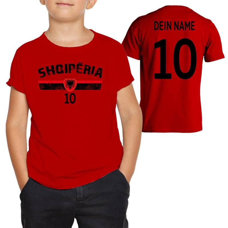 Albanien Kinder T-Shirt Mit Wunschname + Nummer Personalisiertes Wm Em Shqipëria Trikot Shirt Geschenk Mädchen Jungen Geburtstag Weihnachten von VivaDesignsStudio