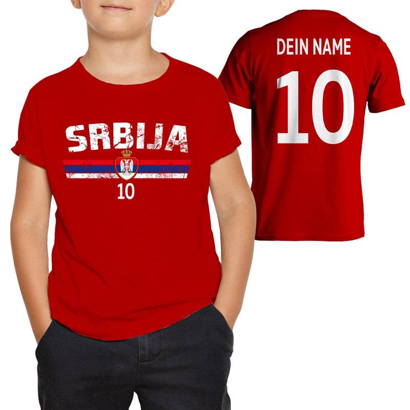 Serbien Kinder T-Shirt Mit Wunschname + Nummer Srbija Србија Personalisiertes Trikot Shirt Geschenk Mädchen Jungen Geburtstag Weihnachten Ru von VivaDesignsStudio