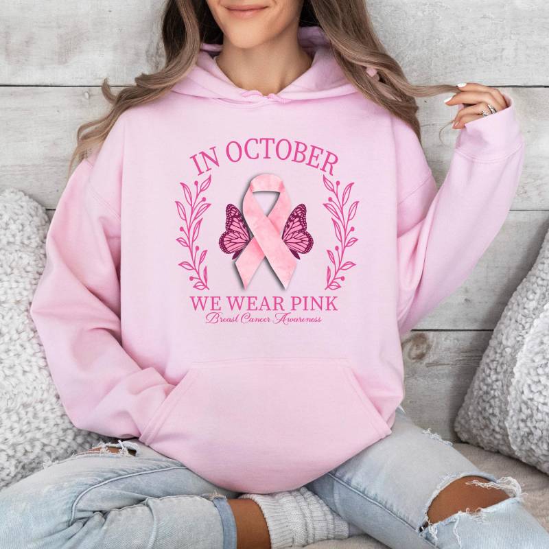 Beliebtes Brustkrebs-Sweatshirt, Pinkfarbener Krebs-Bewusstseinspullover, Geschenke Für Frauen, Brustkrebs-Rundhalsausschnitt von VivaLeya
