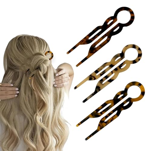 Premium-Acetat-Haarnadeln für Damen, elegantes Bernstein-Prestige-Haarnadel-Set mit sicherem Doppelkerbhalt, leicht und beschädigungsfrei, Haarschmuck für alle Haartypen, 3 Stück Premium-Acetat-Haarnadeln für Damen, elegantes Bernstein-Prestige-Haarnadel-Set mit sicherem Doppelkerbhalt, leicht und beschädigungsfrei, Haarschmuck für alle Haartypen, 3 Stück von VivaSmile
