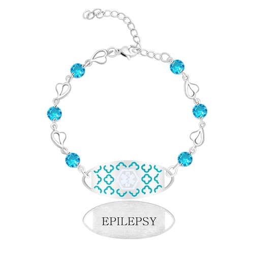 Vivaday Medical Alert CZ-Armband | Individueller Notfallanhänger | Leichter hypoallergener Charm-Schmuck YA5759 Vivaday Medical Alert CZ-Armband | Individueller Notfallanhänger | Leichter hypoallergener Charm-Schmuck YA5759 von Vivaday
