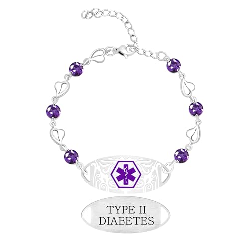 Vivaday Medical ID Schickes Zirkonia-Armband | Gravierter medizinischer Ausweis, personalisierter Identifikationsschmuck | Antiallergisches, trendiges Modedesign | Anpassbare Wortarmbänder YA5759 Vivaday Medical ID Schickes Zirkonia-Armband | Gravierter medizinischer Ausweis, personalisierter Identifikationsschmuck | Antiallergisches, trendiges Modedesign | Anpassbare Wortarmbänder YA5759 von Vivaday