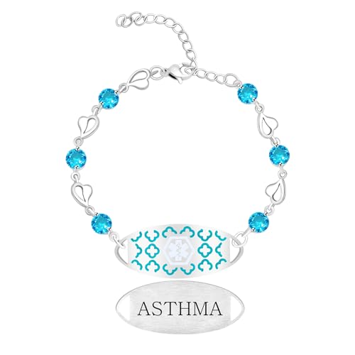 Vivaday Medizinisches ID-Armband mit Zirkonia | Verstellbares hypoallergenes Armband | Personalisierter Schmuck mit medizinischen Symbolen YA5759 Vivaday Medizinisches ID-Armband mit Zirkonia | Verstellbares hypoallergenes Armband | Personalisierter Schmuck mit medizinischen Symbolen YA5759 von Vivaday