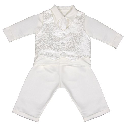 Vivaki Baby Jungen (0-24 Monate) Taufbekleidung weiß weiß 6-12 Monate von Vivaki